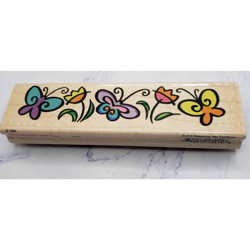 Stampendous Spring Flowers and Butterflies Couleur De Vie Mounted Rubber Stamp